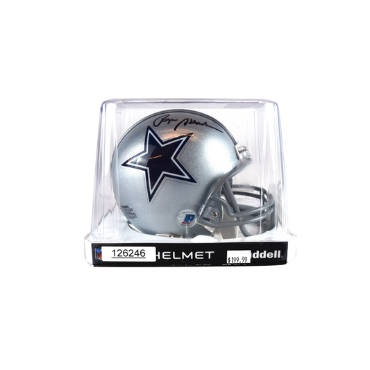 Roger Staubach Dallas Cowboys Signed Riddell Mini Helmet