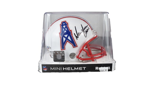 Riddell Warren Moon Houston Oilers Signed Mini Helmet