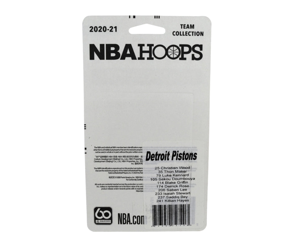 2020-21 Panini NBA Hoops Detroit Pistons Team Set*!