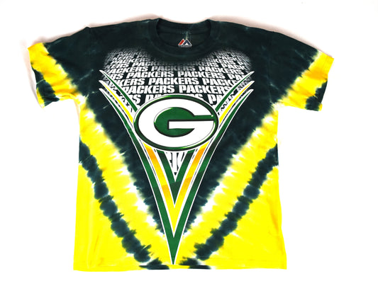 Green Bay Packers Majestic Vintage Green Tie Dye T-Shirt*