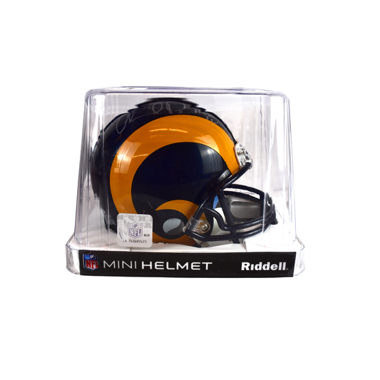 Riddell Orlando Pace Los Angeles Rams Signed Mini Helmet