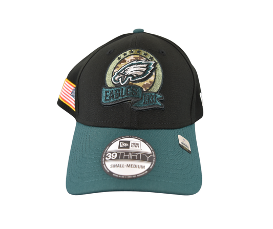 Philadelphia Eagles New Era Stretch Fit Salute to Service Hat*