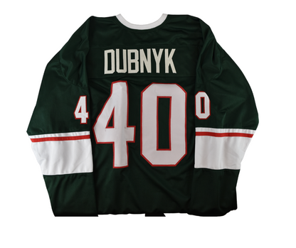 Devin Dubnyk Minnesota Wild Green Custom Jersey XL