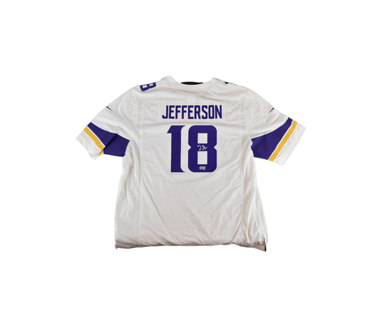 Justin Jefferson Minnesota Vikings Nike Signed Game White Jersey*
