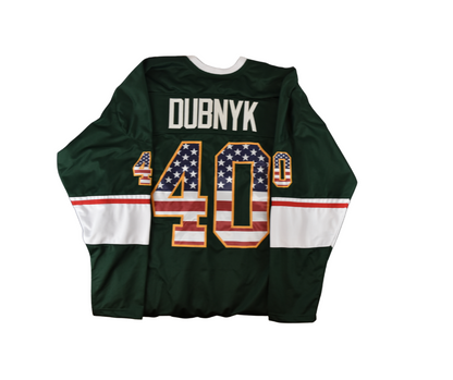 Devin Dubnyk Minnesota Wild Green Custom USA Jersey XL