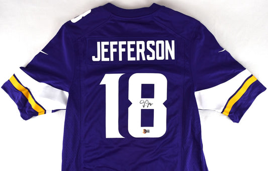 Justin Jefferson Minnesota Vikings Nike Game Purple Signed Jersey*