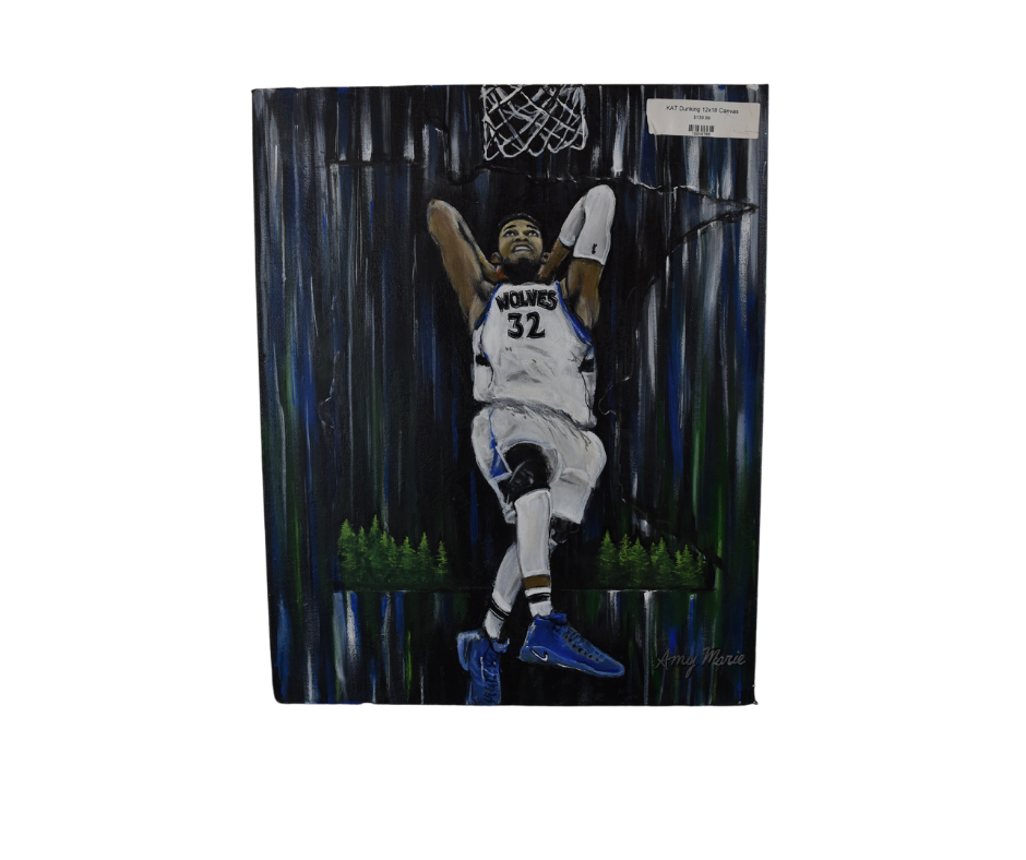 Karl Anthony Towns Dunking12x18 Canvas