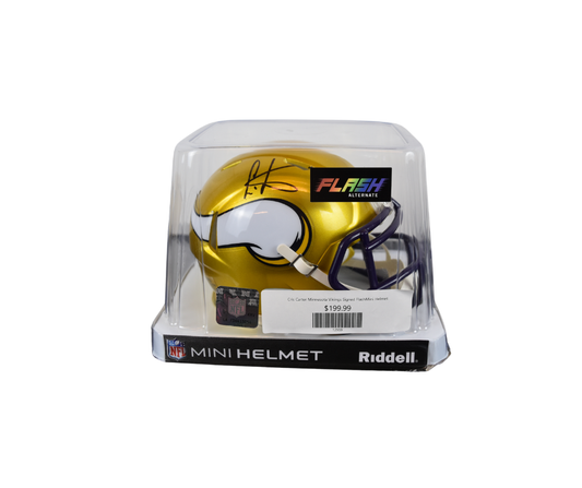 Cris Carter Minnesota Vikings Signed Flash Mini Helmet*