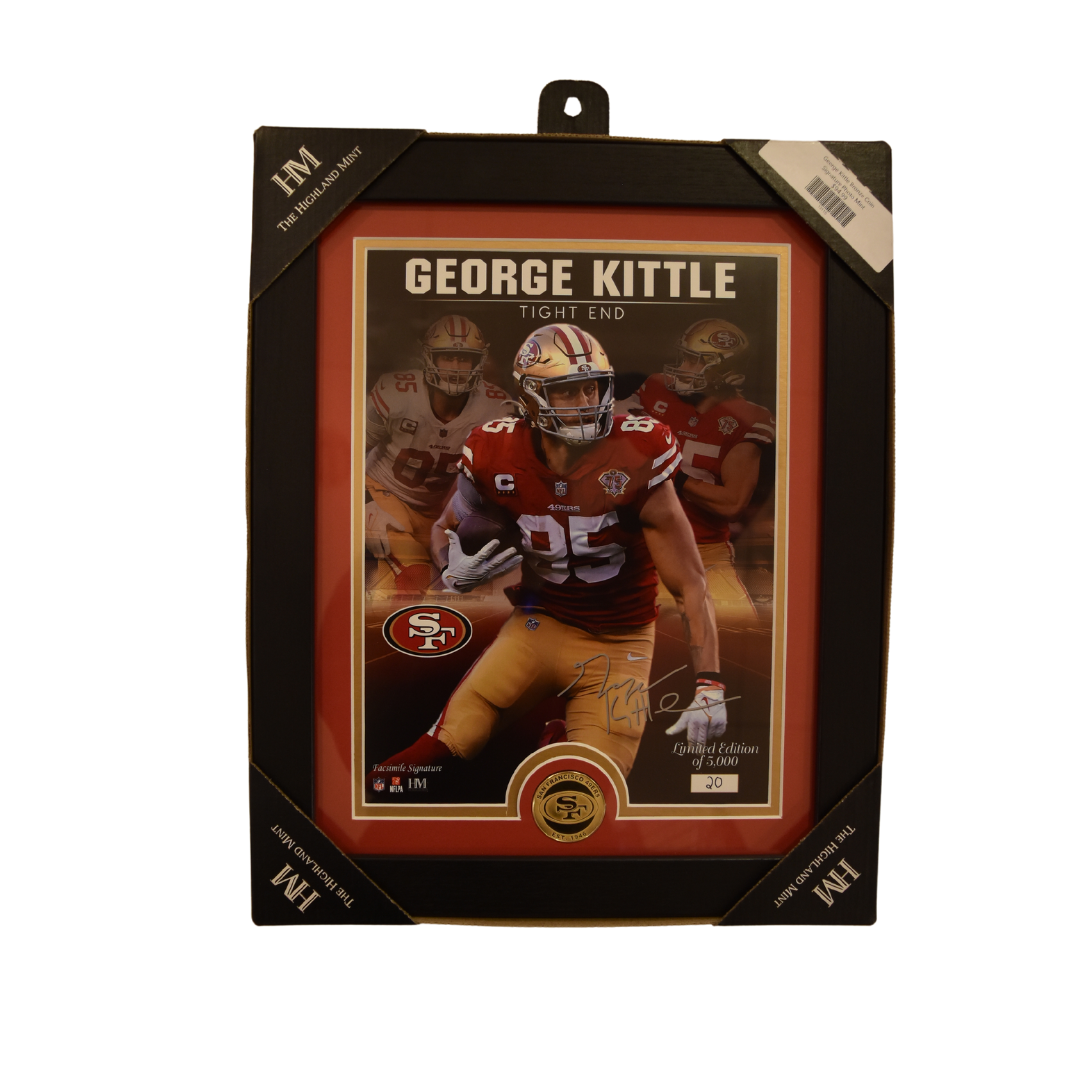 George Kittle Bronze Coin Signature Photo Mint*