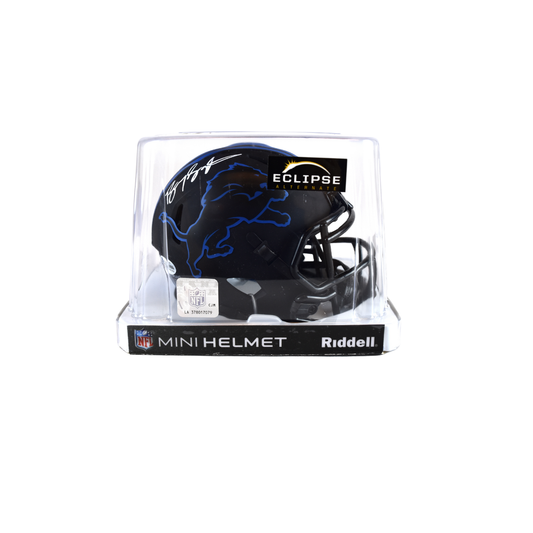 Riddell Barry Sanders Eclipse Detroit Lions Signed Mini Helmet*
