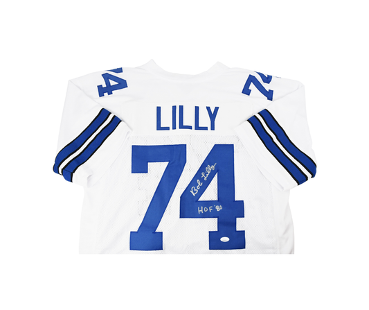 Bob Lilly Signed Custom Dallas Cowboys White Jersey