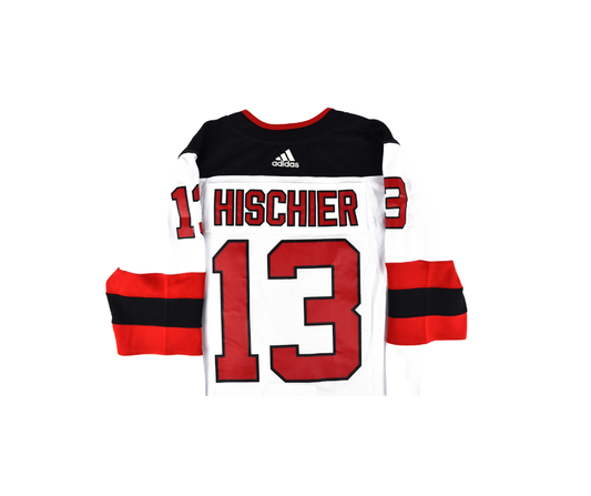 Nico Hischier New Jersey Devils Authentic Adidas White Jersey*