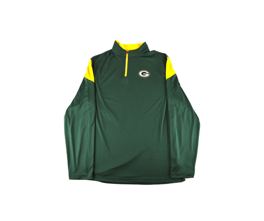 Green Bay Packers Fanatics Green Quarter-Zip Pullover Jacket*