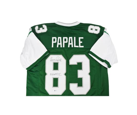 Vince Papale Signed Custom Philadelphia Eagles Green Jersey