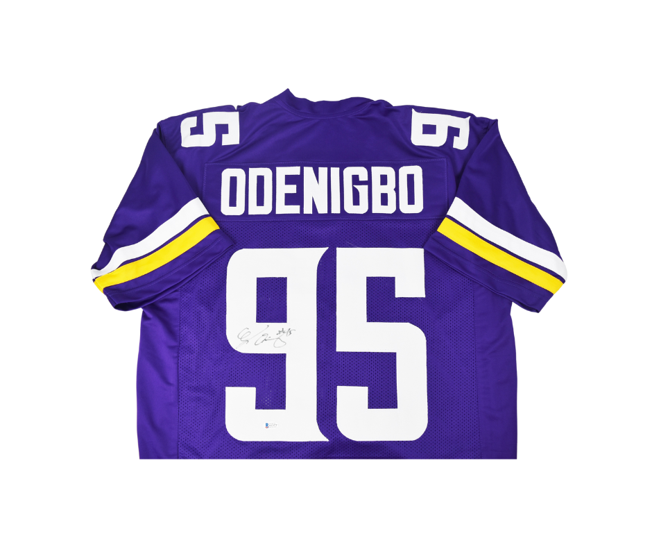 Ifeadi Odenigbo Signed Custom Minnesota Vikings Purple Jersey