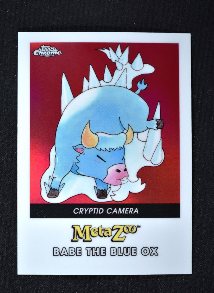 2022 Chrome MetaZoo Cryptid Camera #3-F Babe The Blue Ox