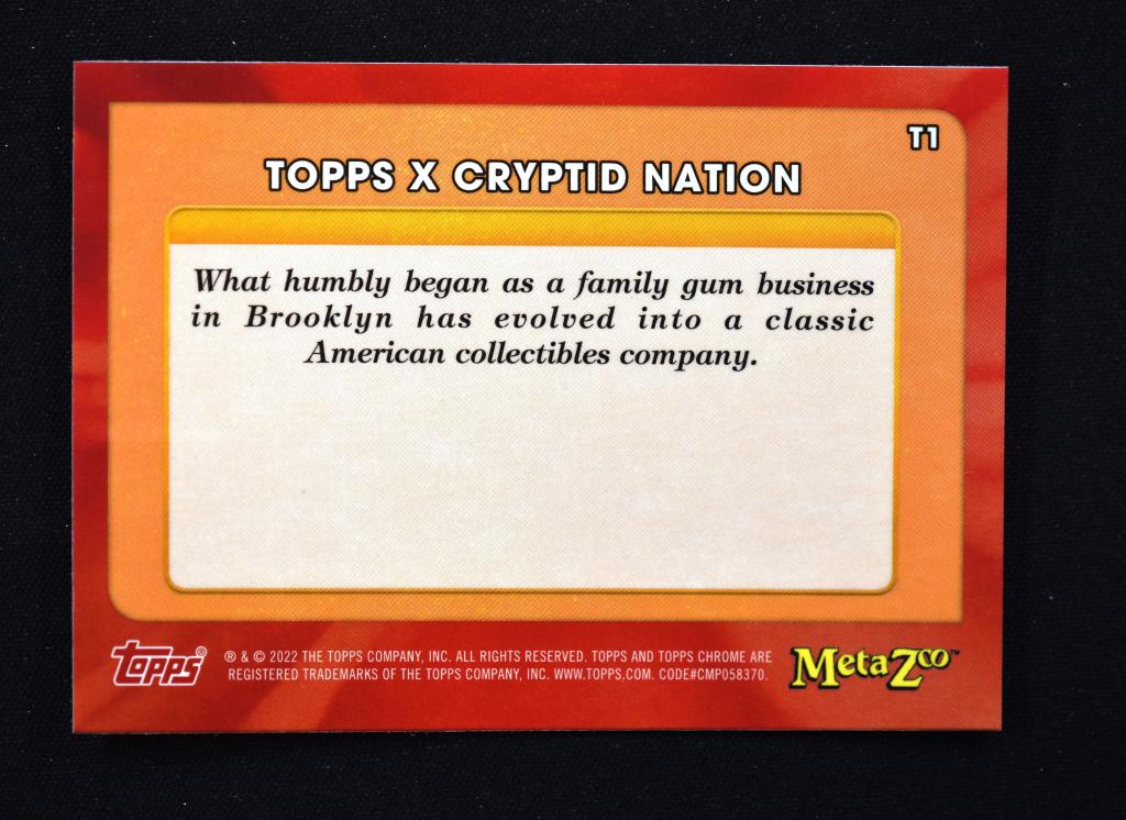2022 Chrome MetaZoo Topps x Cryptid Nation #T1