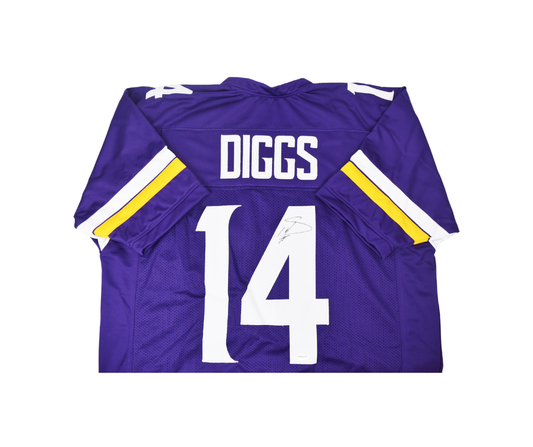Minnesota Vikings Stefon Diggs Custom Signed Purple Jersey