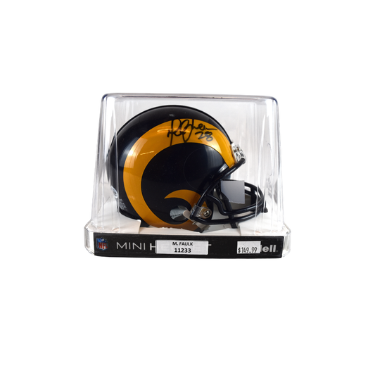 Riddell Marshall Faulk Los Angeles Rams Signed Mini Helmet*