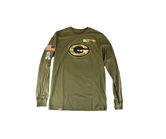 Green Bay Packers 2021 Salute To Service Sideline Nike Green Long Sleeve T-Shirt*