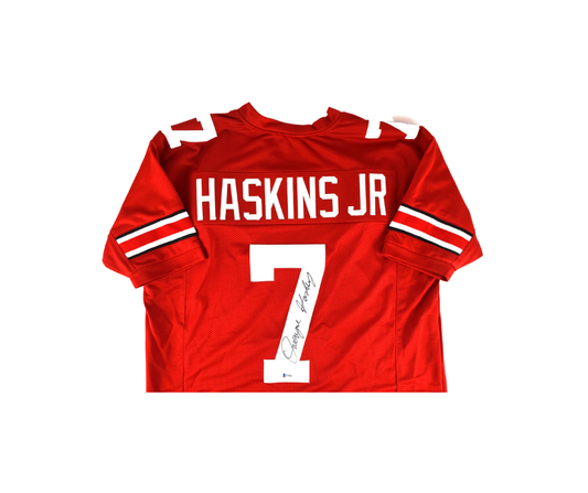 Dwayne Haskins Signed Custom Ohio State Red Jersey