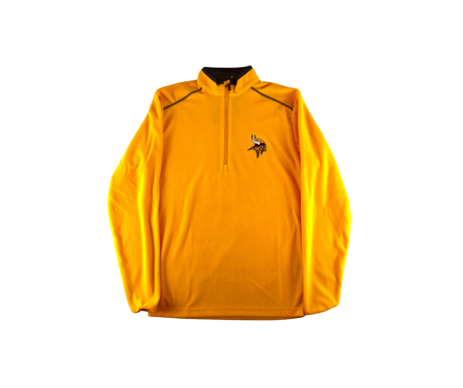 Minnesota Vikings Antigua Gold Quarter-Zip Pullover Jacket*