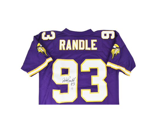 Minnesota Vikings John Randle Mitchell & Ness Signed Purple Jersey*