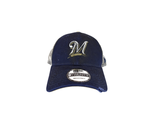Milwaukee Brewers New Era 9Twenty Navy Adjustable Hat*