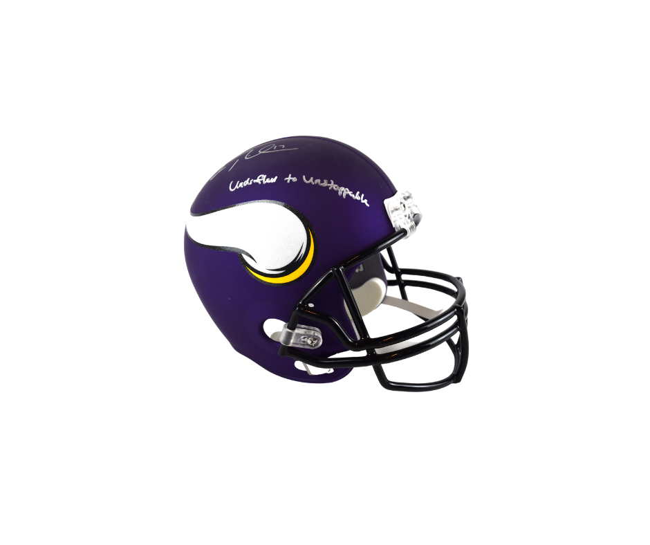 Adam Thielen Minnesota Vikings Signed Full Size Inscribed Replica Helmet*