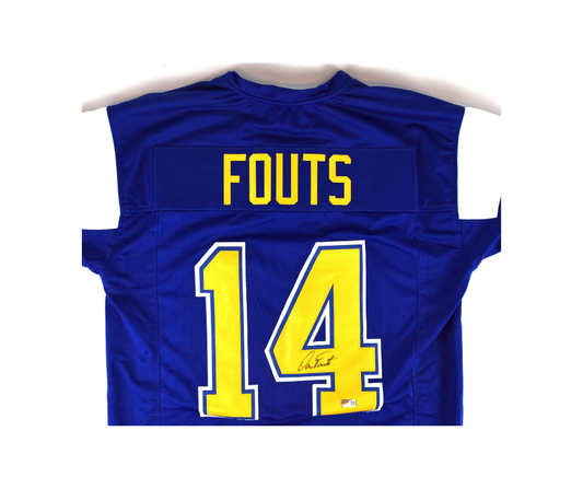 Dan Fouts Signed Custom San Diego Chargers Blue Jersey
