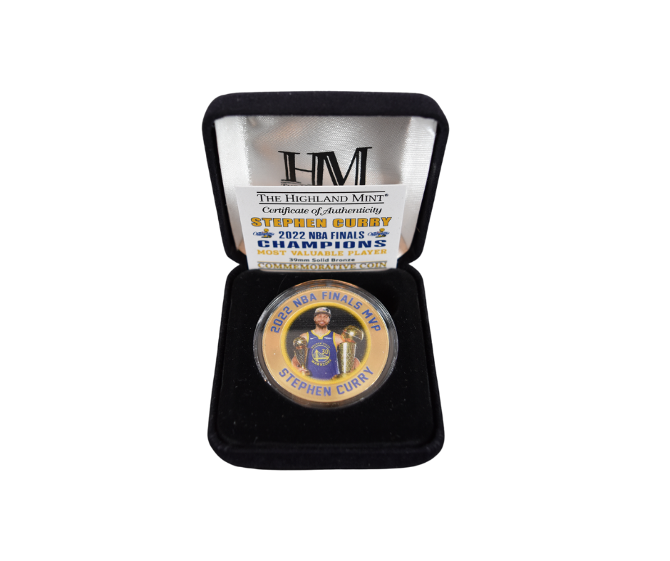 Steph Curry Golden State Warriors 2022 NBA Finals MVP Bronze Mint Color Coin