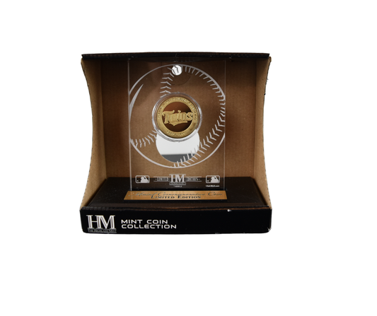 Minnesota Twins 2-Time Champions Gold Coin Acrylic Stand