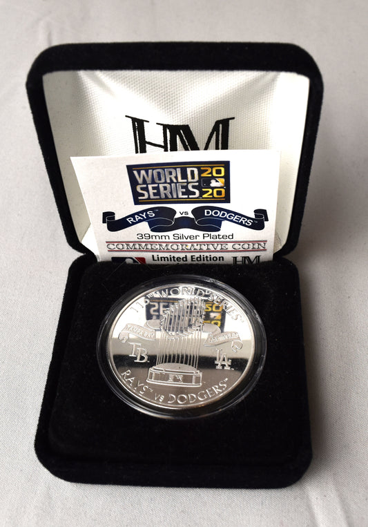 Rays vs. Dodgers World Series 2020 Highland Mint Coin - Silver Plated
