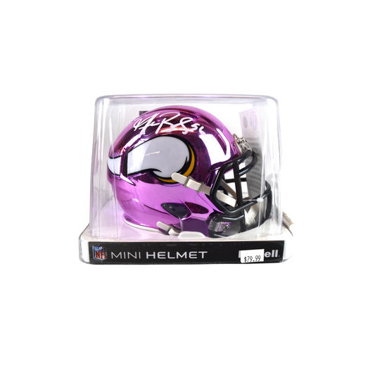 Riddell Garrett Bradbury Minnesota Vikings Signed Mini Helmet