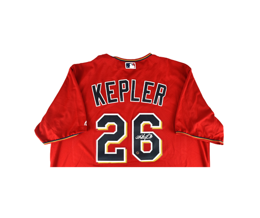 Max Kepler Signed Minnesota Twins Red Majestic Replica Jersey