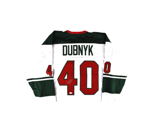 Devan Dubnyk Signed Minnesota Wild White Custom Jersey