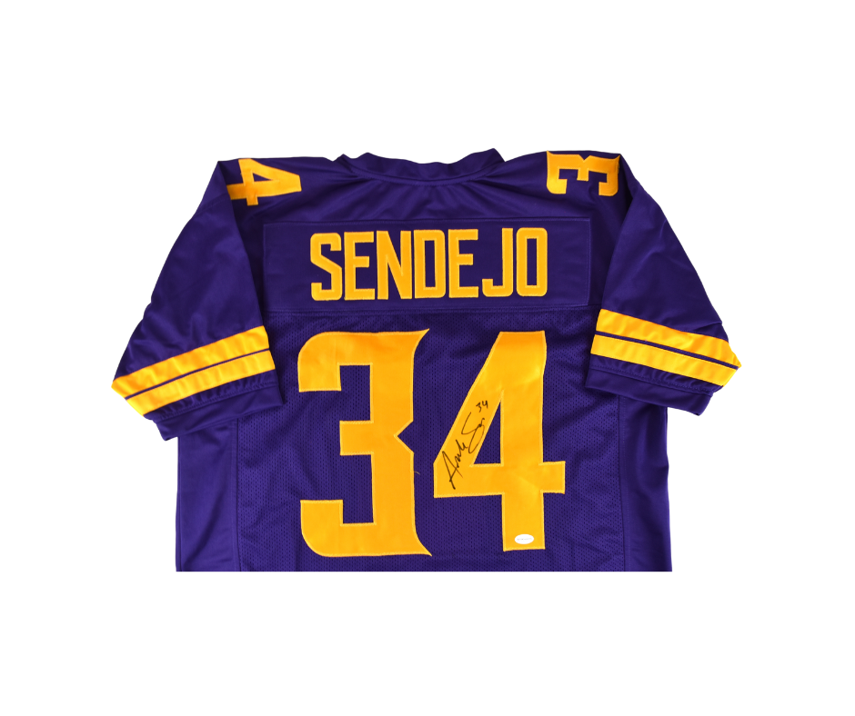 Andrew Sendejo Signed Minnesota Vikings Custom Purple Jersey
