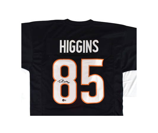 Tee Higgins Signed Custom Cincinnati Bengals Black Jersey