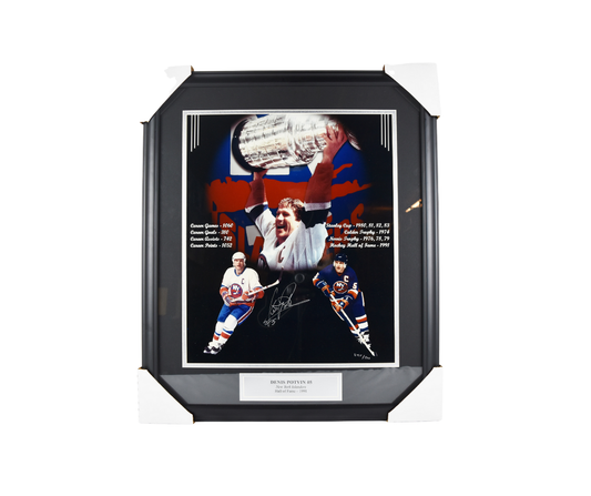 Signed Denis Potvin #5 - New York Islanders Framed Photo