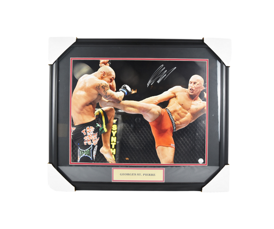 George St. Pierre Signed Framed Photo