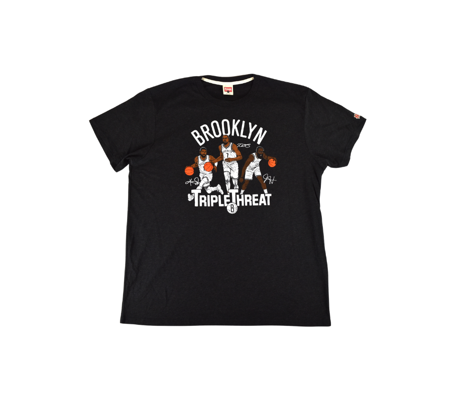 Men's Brooklyn Nets Triple Threat Homage Black T-Shirt*