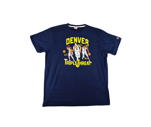 Denver Nuggets "Triple Threat" Homage Navy T-Shirt*