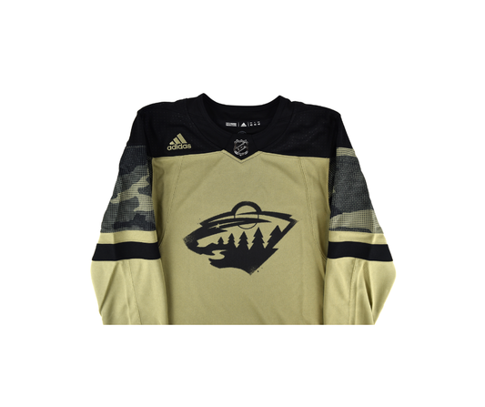Minnesota Wild Adidas Warm Up Camo Green Jersey*