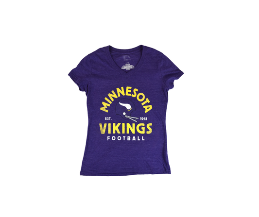 Women's Minnesota Vikings Fanatics Purple V-Neck T-Shirt