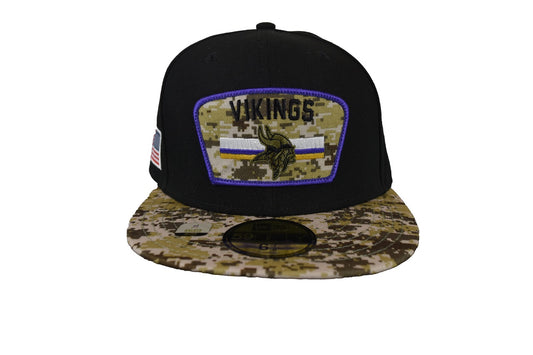 Minnesota Vikings New Era 59Fifty Salute to Service Fitted Hat*