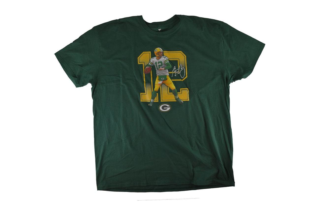 Green Bay Packers Aaron Rodgers Fanatics Green T-Shirt*