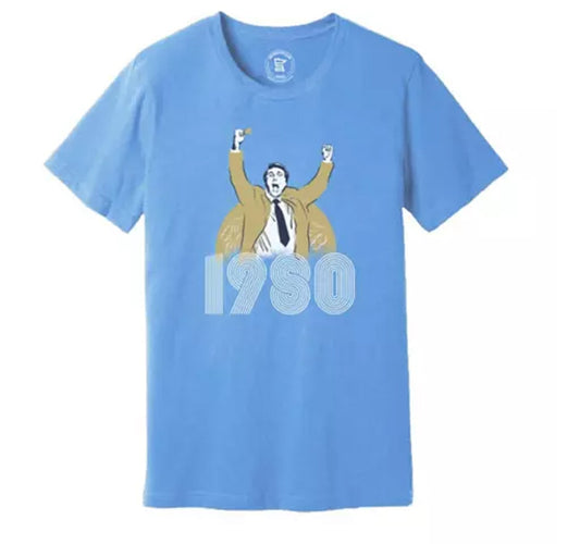 1980 Winter Olympics Herb Brooks SotaStick Blue T-Shirt*